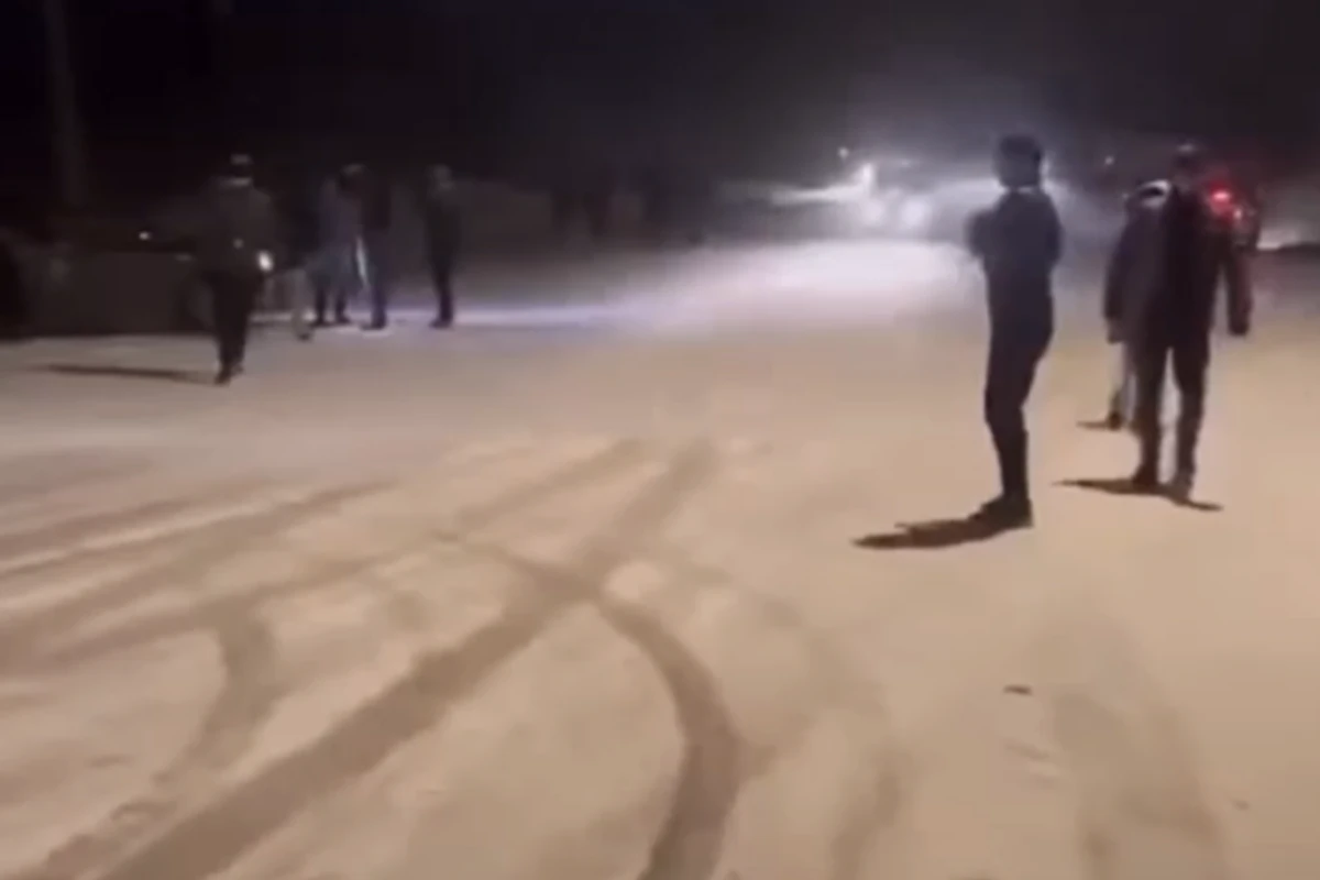 Quba-Qusar yolu buz bağlayıb - VİDEO