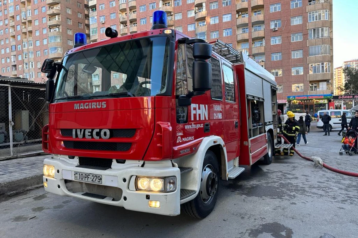 Bakıda yaşayış binasındakı yanğın söndürülüb - YENİLƏNİB + FOTO/VİDEO