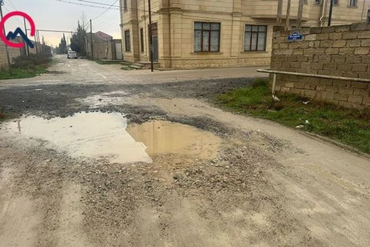Şəhidin adını daşıyan küçədə bərbad yol - FOTO