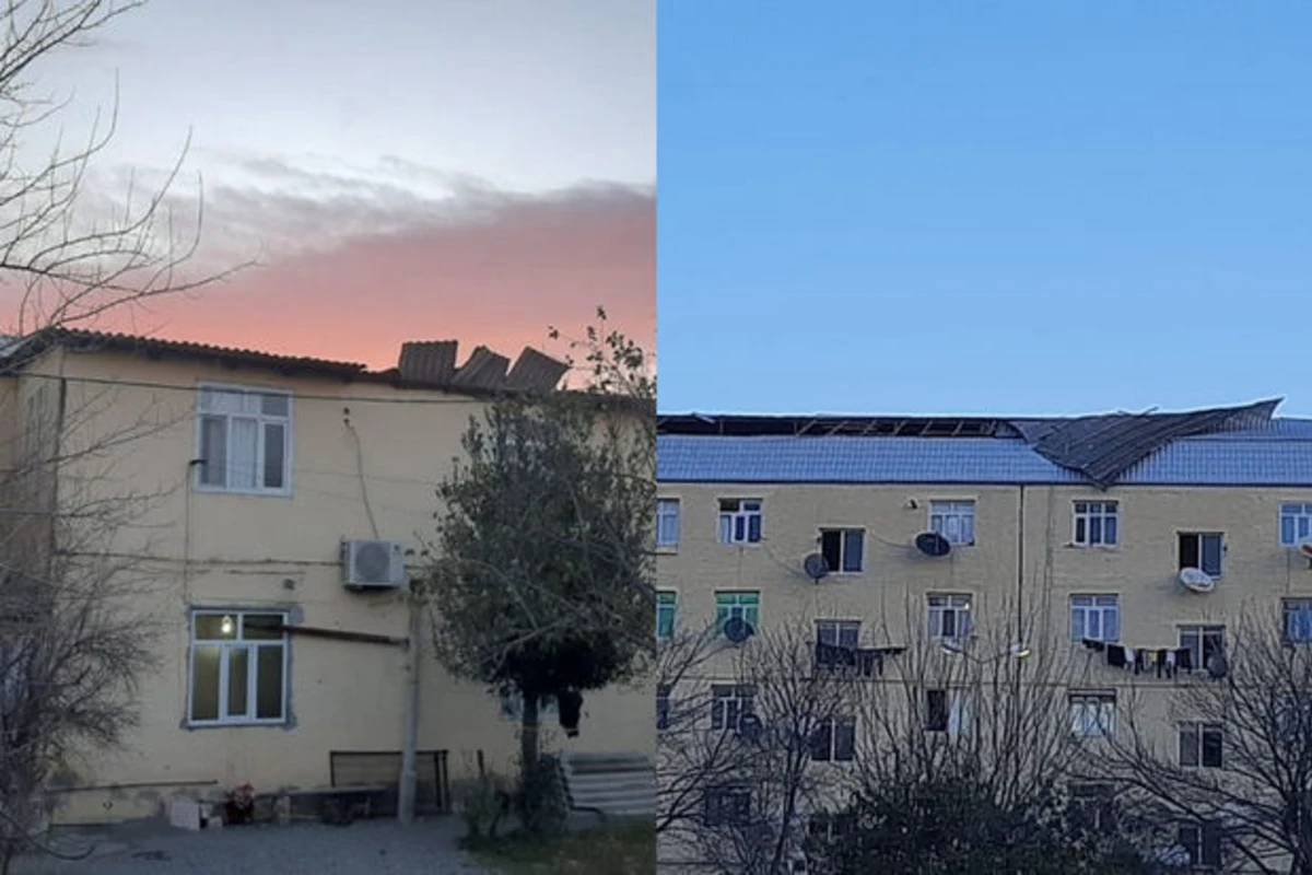 Tərtərdə güclü külək bir sıra fəsadlar törədib - FOTO
