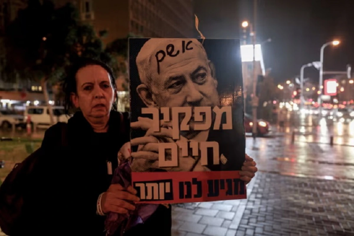 İsrailli girovların ailələri Netanyahuya etiraz ediblər - VİDEO