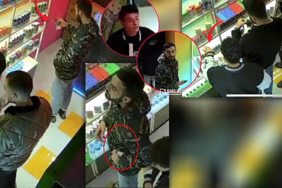 Bakıda 4 nəfər əlbir olub qəlyan mağazasını belə soydu - ANBAAN VİDEO