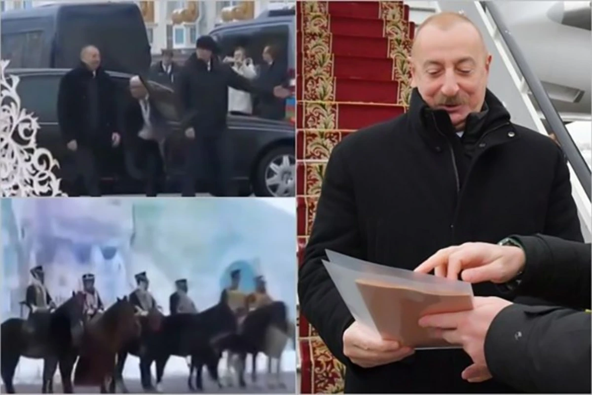 Гусары в Царском Селе встретили Ильхама Алиева троекратным ура - ВИДЕО