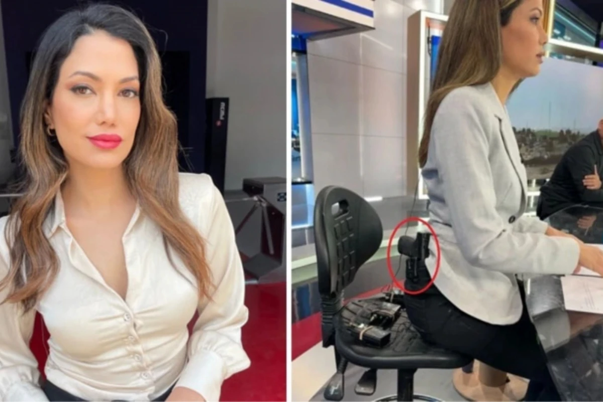 Aparıcı verilişə belində silahla çıxdı - FOTO