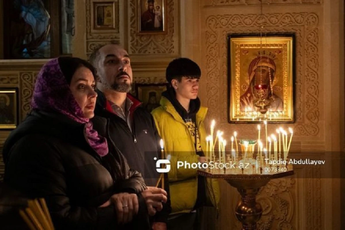 В Баку православные христиане отметили Рождество - ФОТО