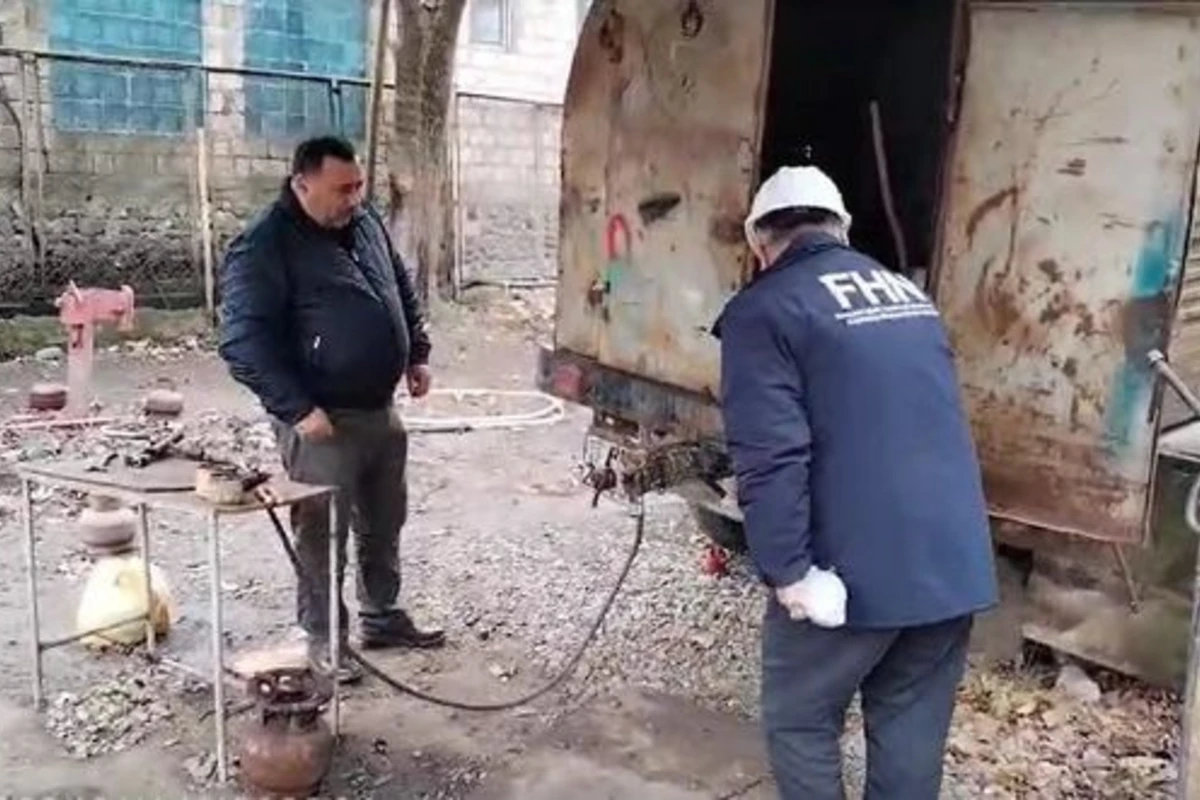 Qazaxda qazdoldurma məntəqəsinin fəaliyyəti dayandırılıb - FOTO/VİDEO