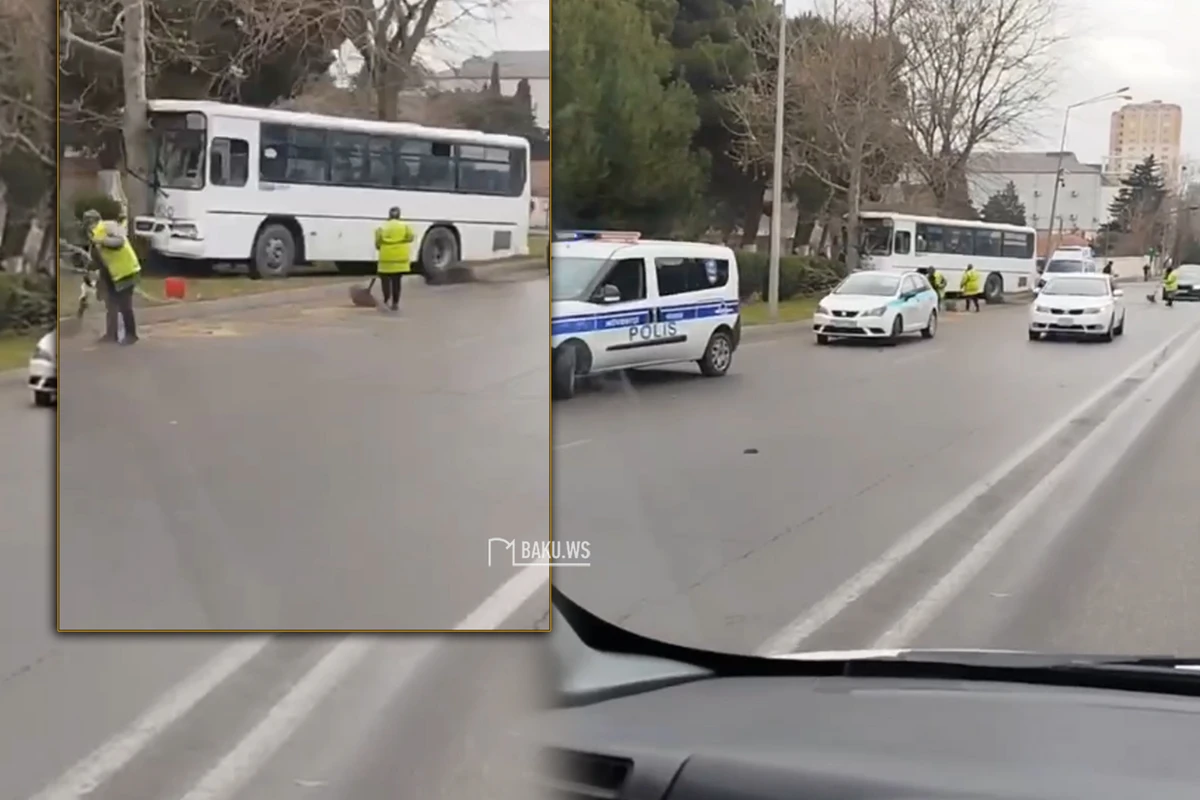 Bakıda sərnişin avtobusu ağaca çırpıldı, sürücü və sərnişinlər xəsarət alıb - YENİLƏNİB/VİDEO