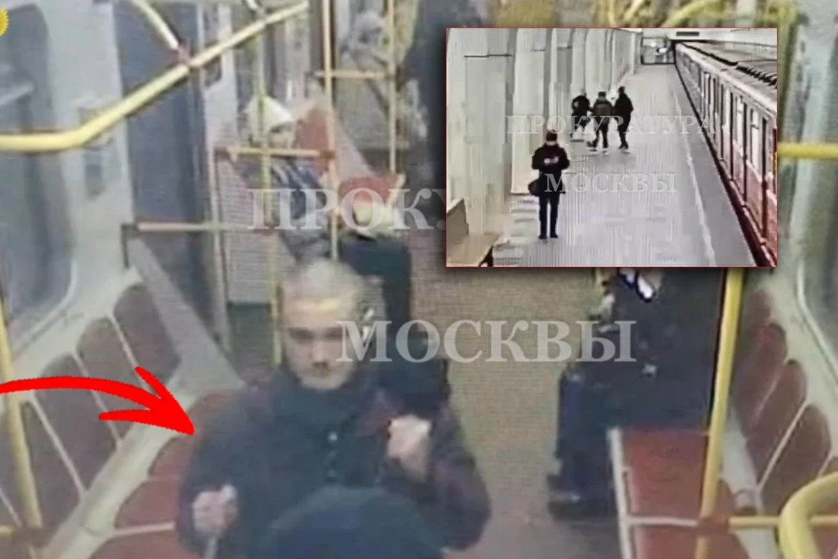 Moskva metrosunda qorxulu anlar: Silahlı şəxs sərnişinlərə hücum edib - VİDEO