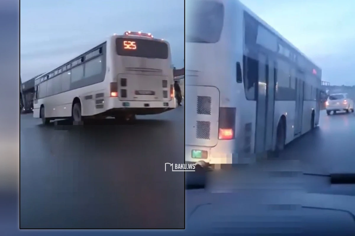 Paytaxtın burnu yerlə sürünən sərnişin avtobusu - VİDEO