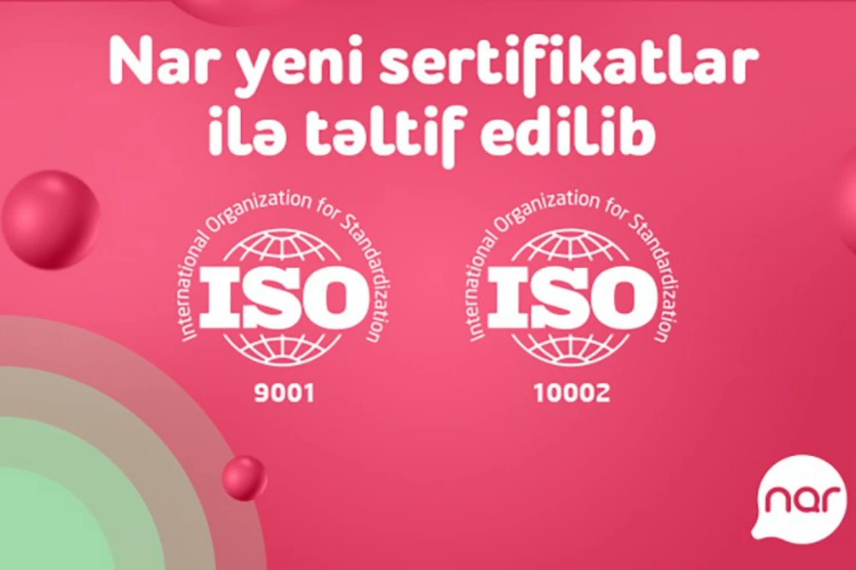 “Nar” müştəri məmnuniyyəti üzrə beynəlxalq sertifikata layiq görüldü “Nar” müştəri məmnuniyyəti üzrə beynəlxalq sertifikata layiq görüldü