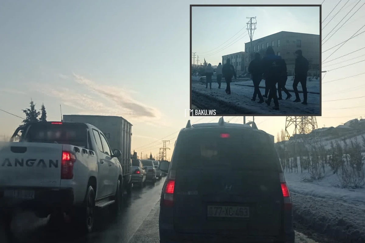 Bakı-Şamaxı yolunda böyük TIXAC - FOTO/VİDEO