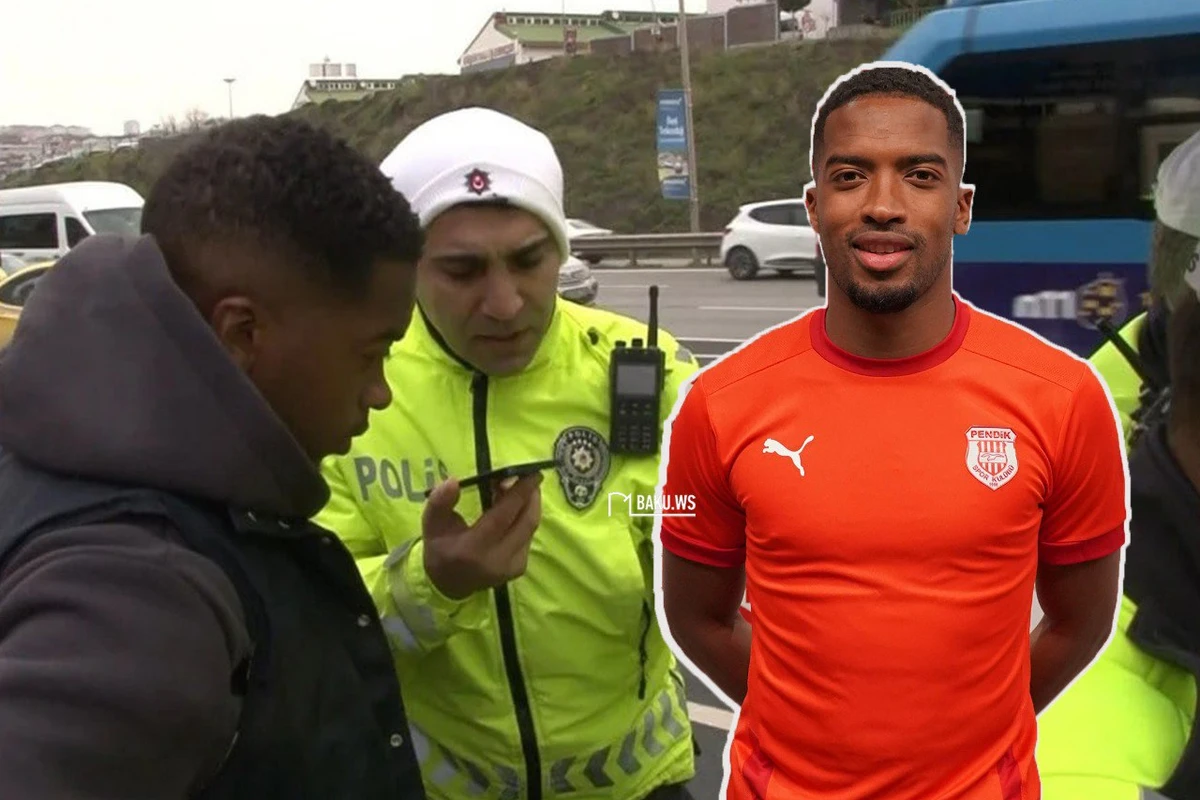 Yol hərəkəti qaydalarını pozan ulduz futbolçu polis tərəfindən saxlanıldı - VİDEO