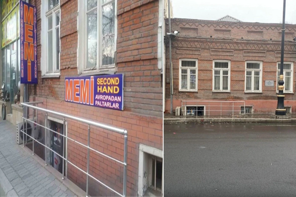 Gəncədə abidələrə vurulmuş qanunsuz reklam lövhələri sökülüb - FOTO