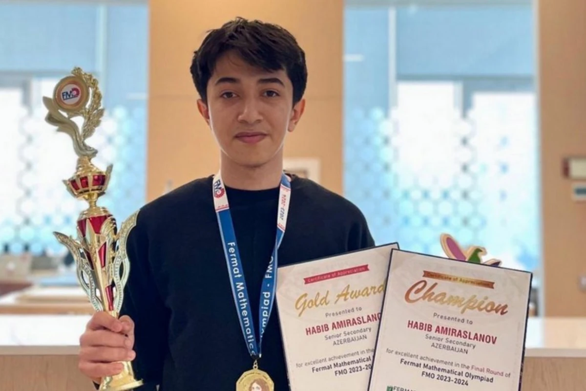 ADA Məktəbinin şagirdi Beynəlxalq Fermat Riyaziyyat Olimpiadasında qızıl medal qazanıb