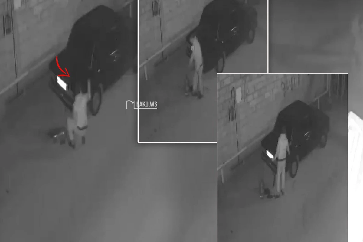Bakıda maşından benzin oğurlayan şəxs kameraya düşdü - ANBAAN VİDEO