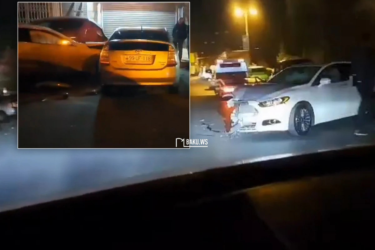 Bakıda gecə saatlarında zəncirvari qəza - YENİLƏNİB + VİDEO