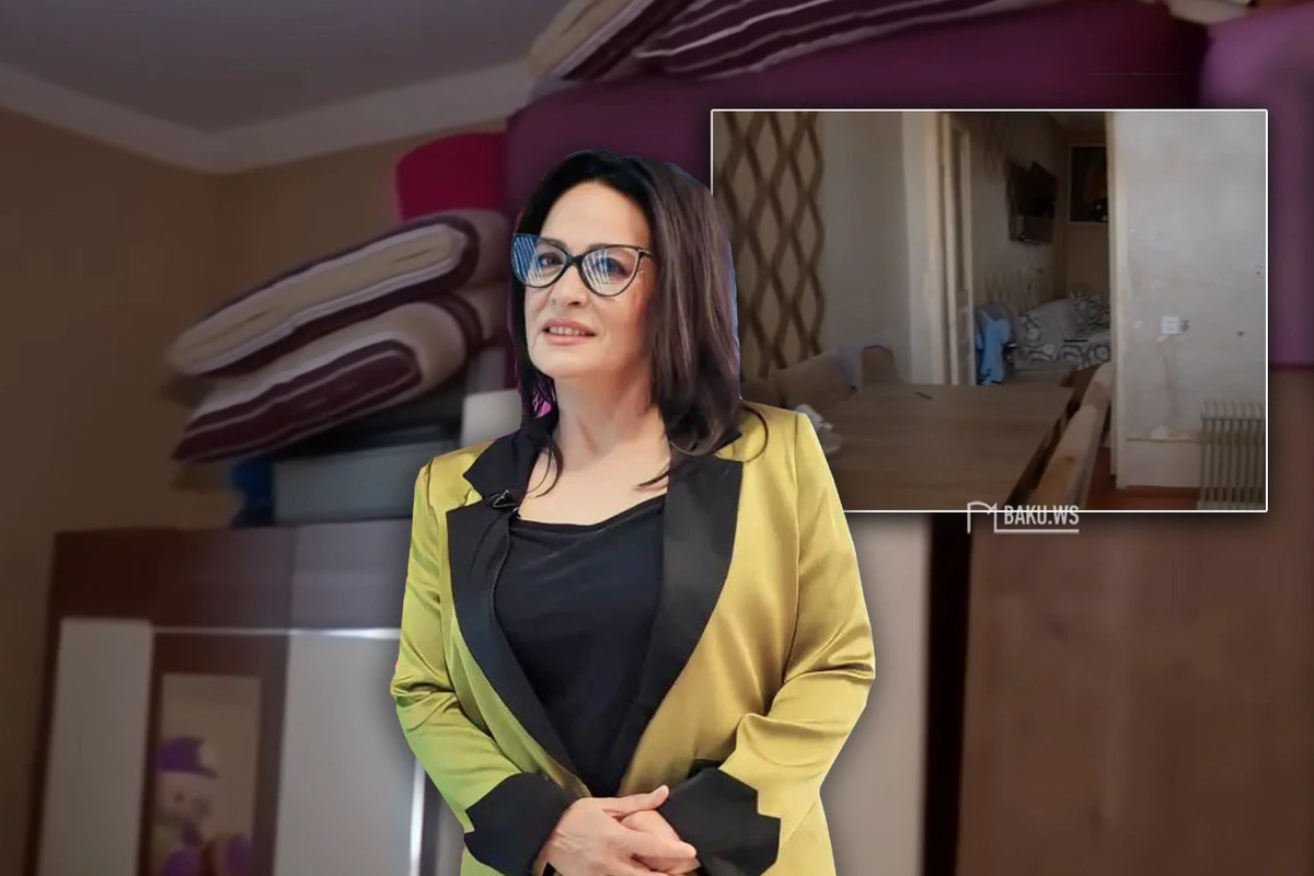 Mehriban Xanlarovanın 9 ailə üzvü ilə yaşadığı 2 otaqlı evi - VİDEO