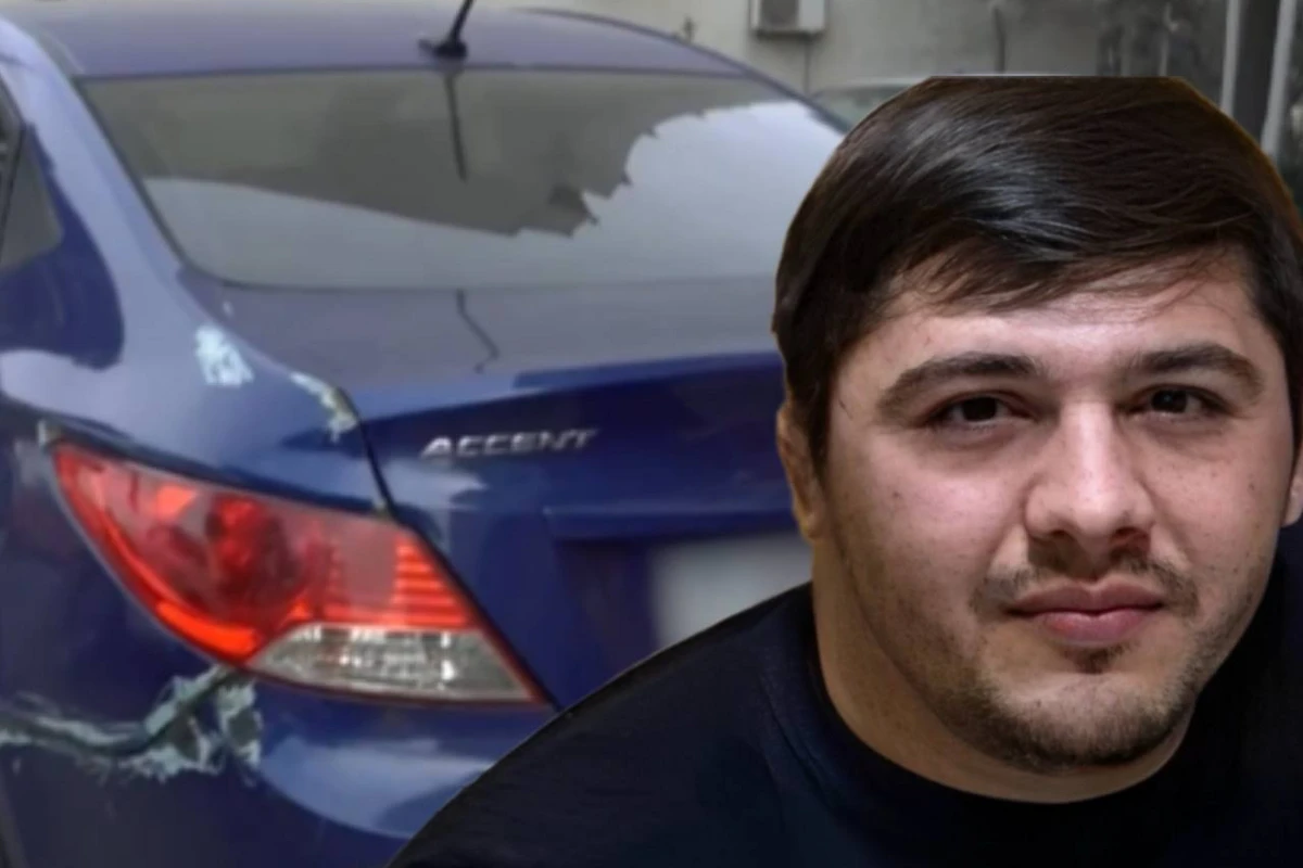 Появились кадры автомобиля, на котором занимался извозом подозреваемый в убийстве своей семьи в Баку - ВИДЕО