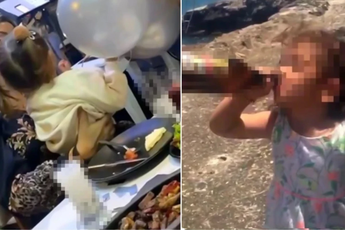 3 yaşlı qızına spirtli içki içirdib döyən ana həbs edildi - FOTO
