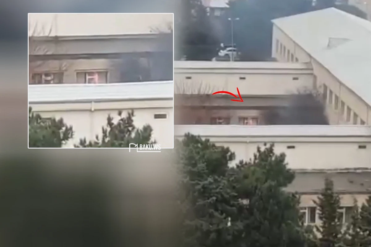 Во дворе бакинской школы произошел пожар - ОБНОВЛЕНО + ВИДЕО
