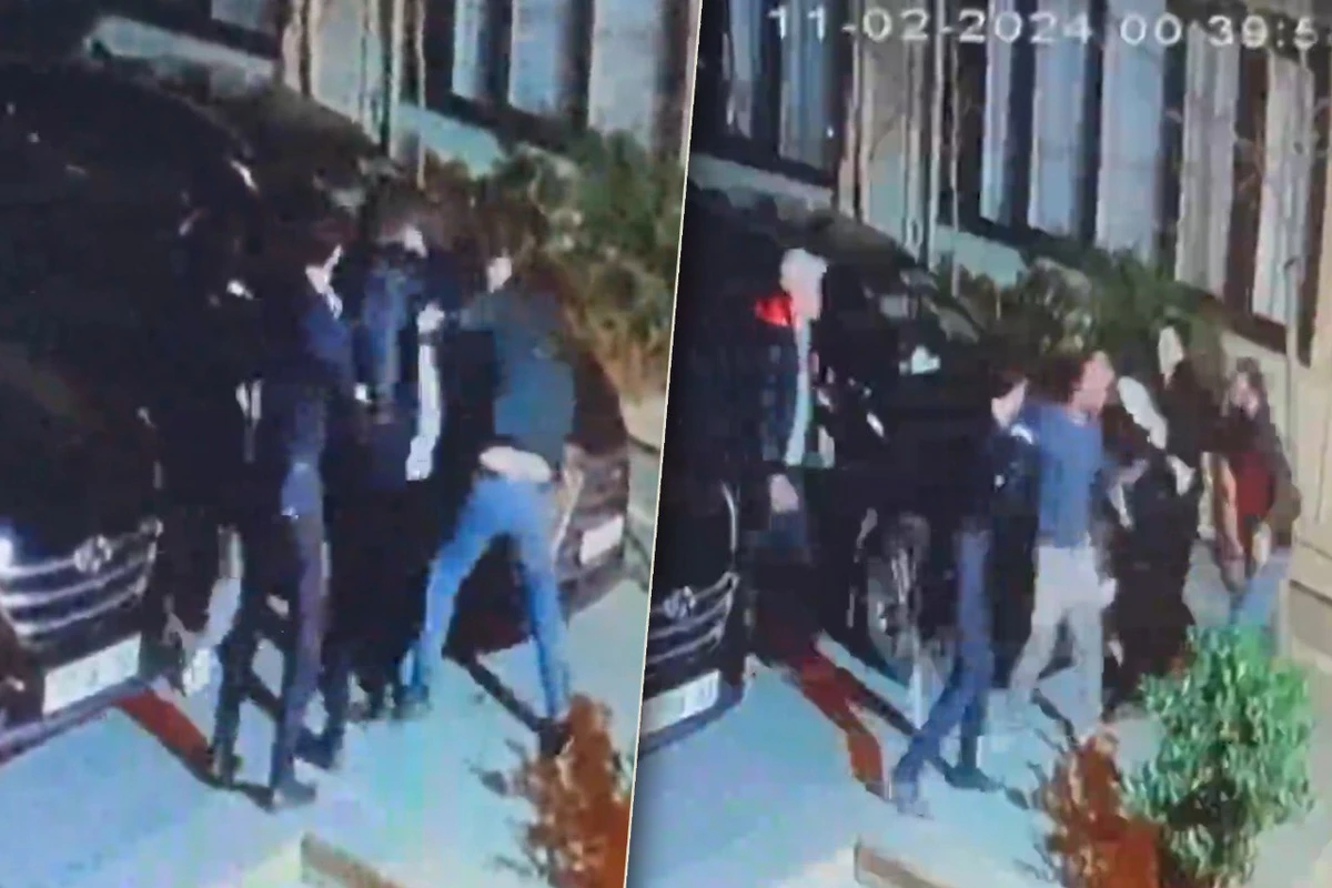В Баку во дворе паба произошла массовая драка - ВИДЕО
