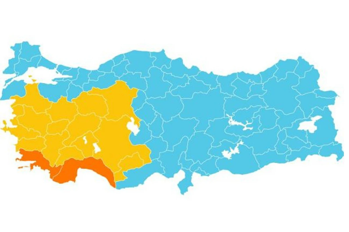 Türkiyənin 16 şəhərinə XƏBƏRDARLIQ Türkiyənin 16 şəhərinə XƏBƏRDARLIQ