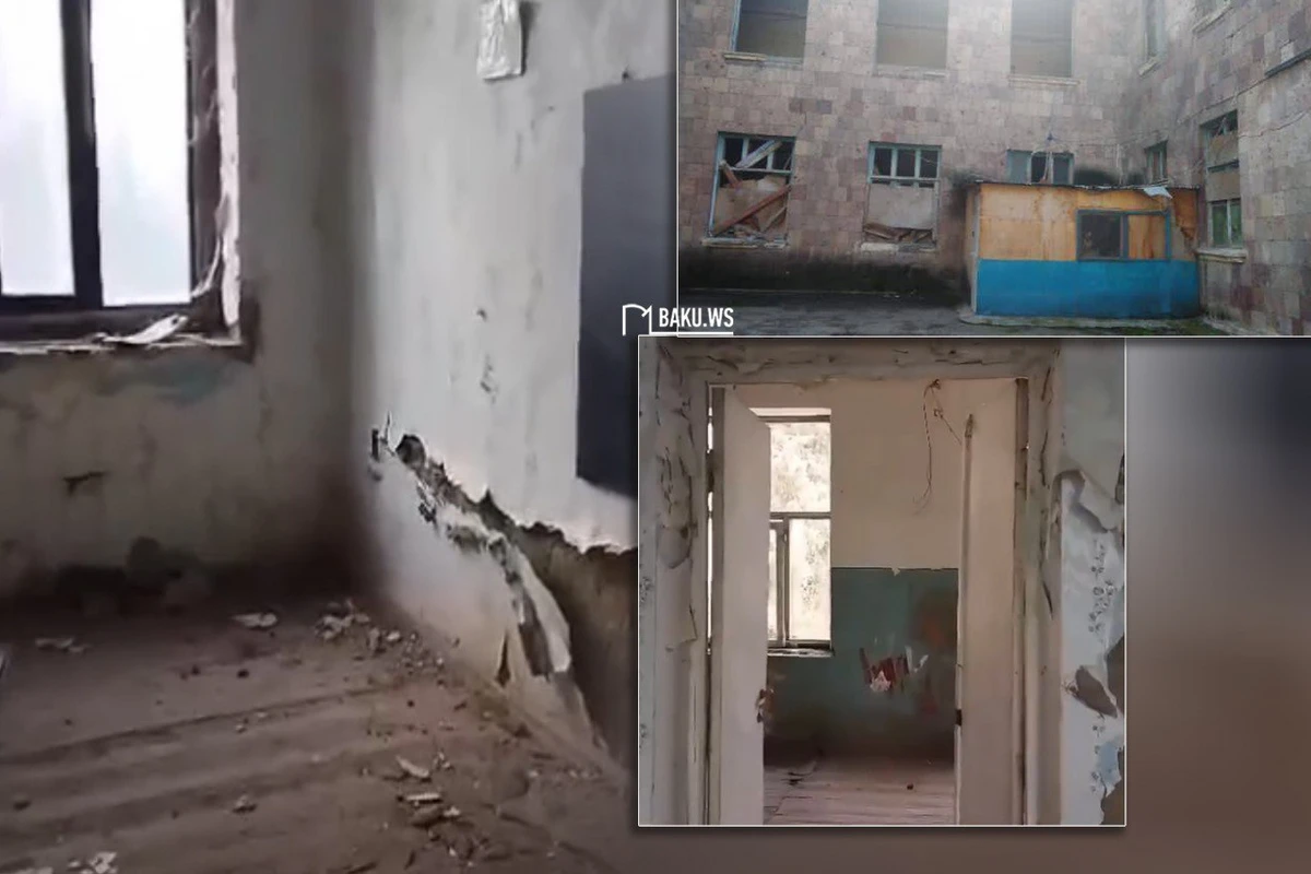 Uçuq-sökük sinif otaqları, xarabalığa çevrilmiş məktəb - FOTO\VİDEO
