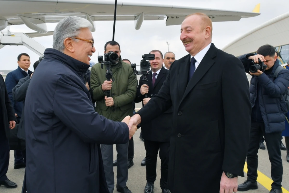 Qazaxıstan Prezidenti Kasım-Jomart Tokayev Füzuli rayonuna gedib - FOTO