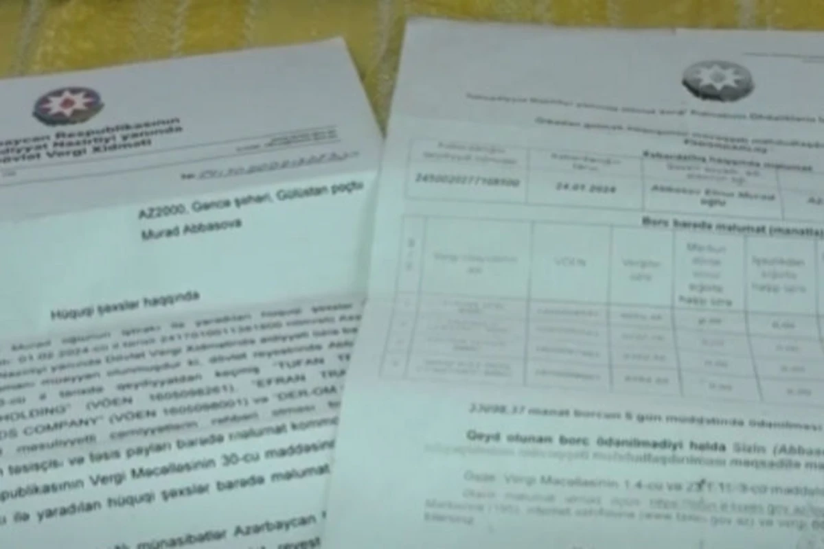 Gəncə sakini özünün xəbəri olmadan beş şirkət sahibi oldu - VİDEO