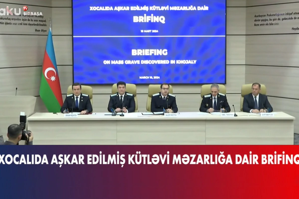 Xocalıda aşkarlanan kütləvi məzarlıqla bağlı brifinq keçirilib - VİDEO