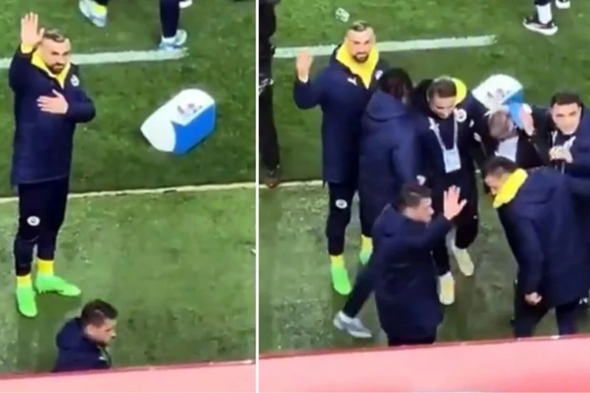 Stadionda qalmaqal zamanı Serdar Dursunun bu hərəkəti gündəm oldu - VİDEO