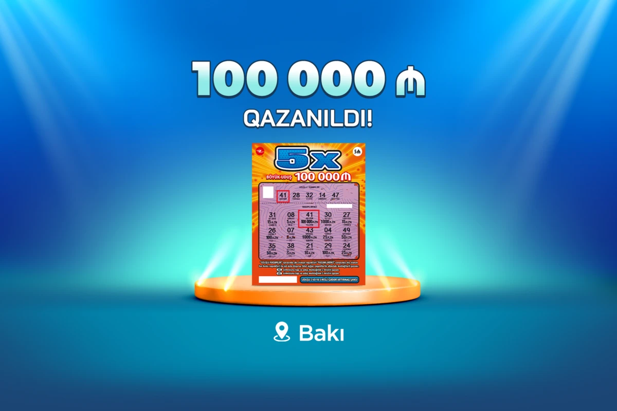 Bakı sakini “5X” lotereyasında 100 000 manat qazandı - VİDEO