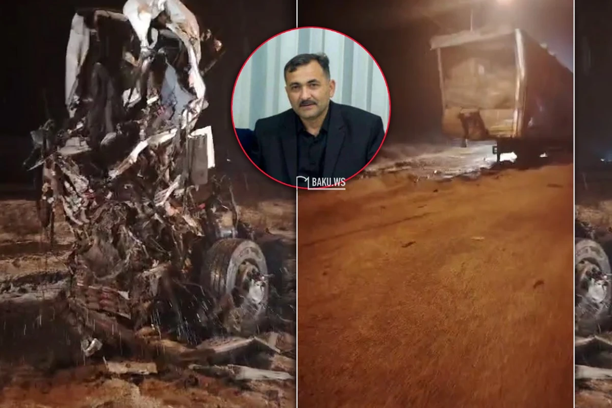 Rusiyada qəzaya düşən TIR sürücüsü həyatını itirdi - FOTO/VİDEO
