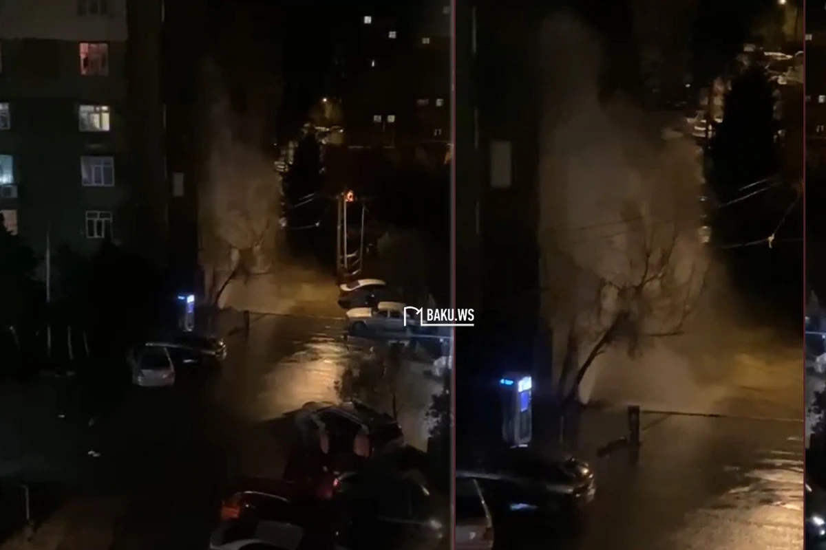 В Баку прорвало водопроводную линию: приостановлена подача воды - ОБНОВЛЕНО + ВИДЕО