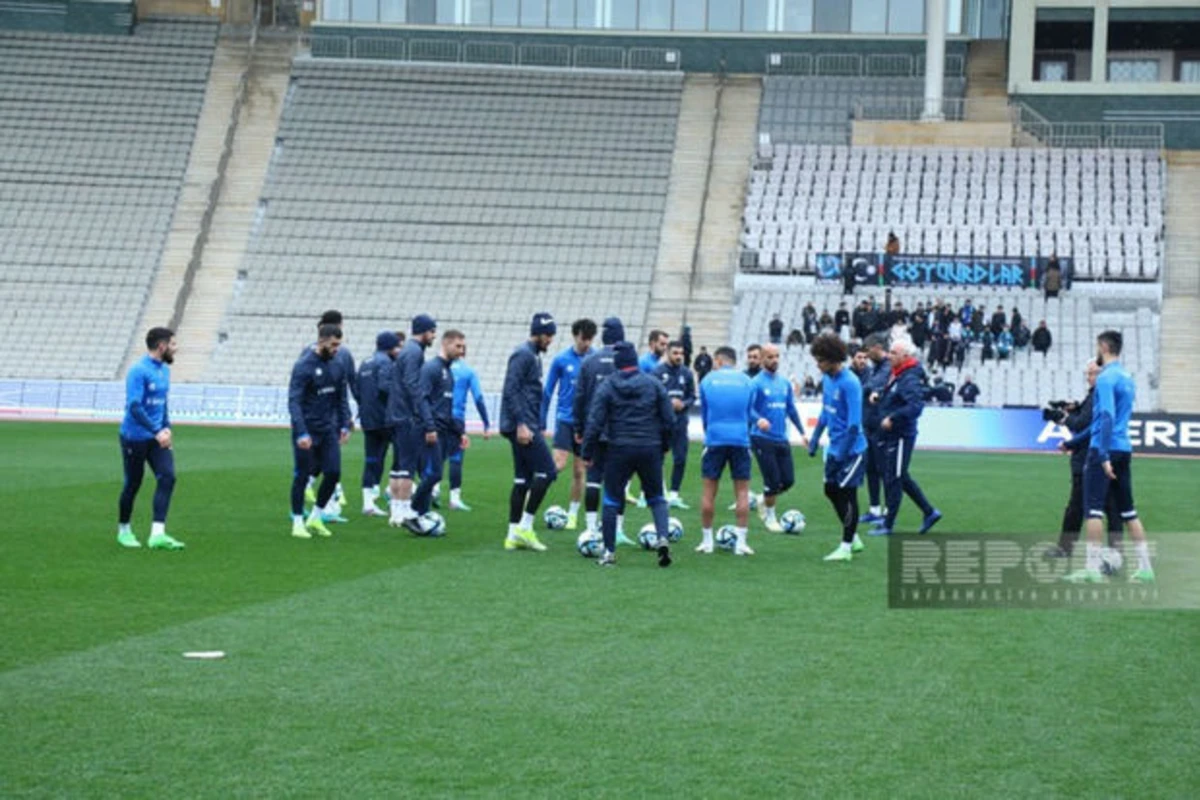 Azərbaycan millisinin Tofiq Bəhramov adına Respublika stadionunda açıq məşqi keçirildi - FOTO