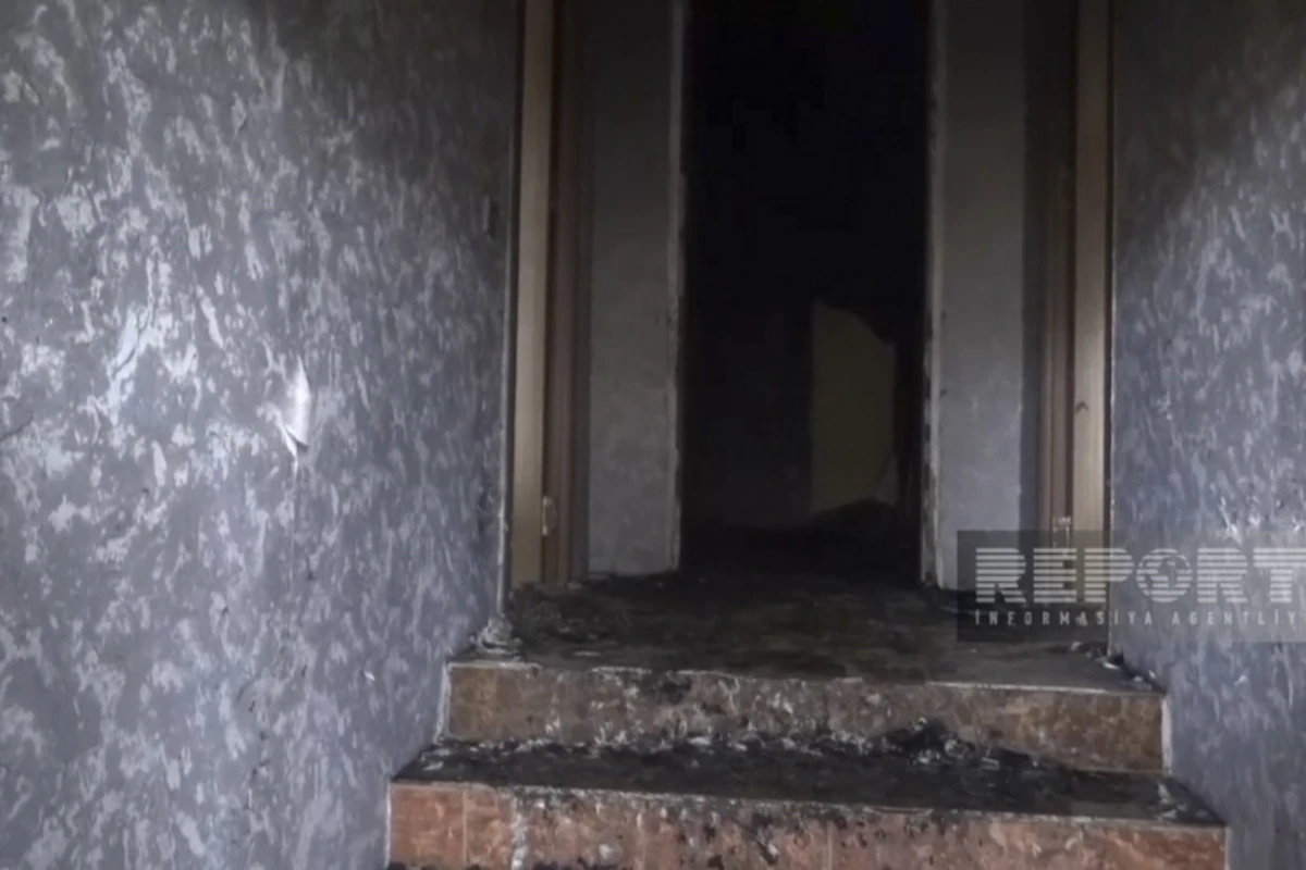 Cəlilabadda evi qarət edib yandırdılar - FOTO