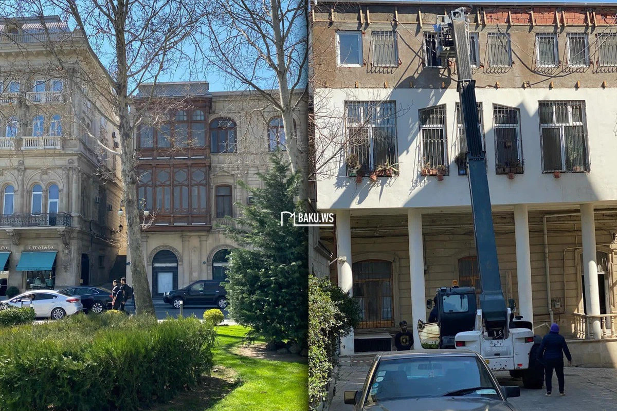 Bakıda tarixi binaya müdaxilə olunur? - FOTO