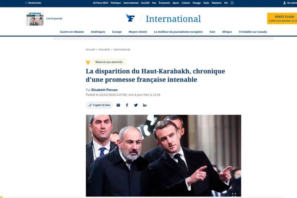 “Le Fiqaro”: Makronun anti-Azərbaycan planı iflasa uğrayıb