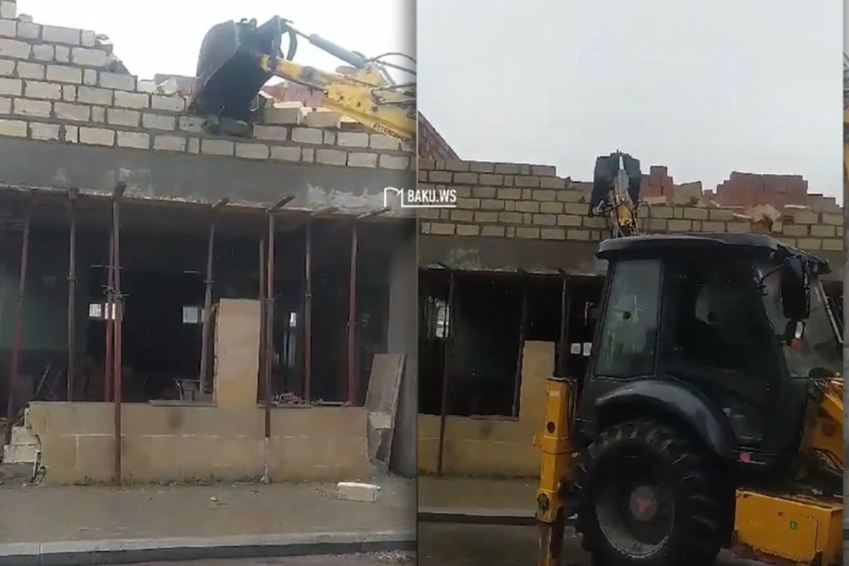 Tovuzda qanunsuz tikili sökülüb - VİDEO
