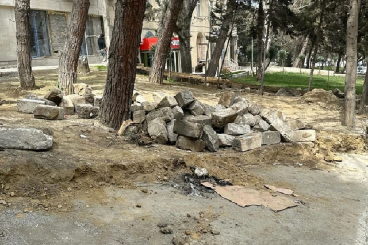Bakıda yaşıllıq ərazinin məhv edilməsi ilə bağlı yayılan iddialara CAVAB - YENİLƏNİB + FOTO