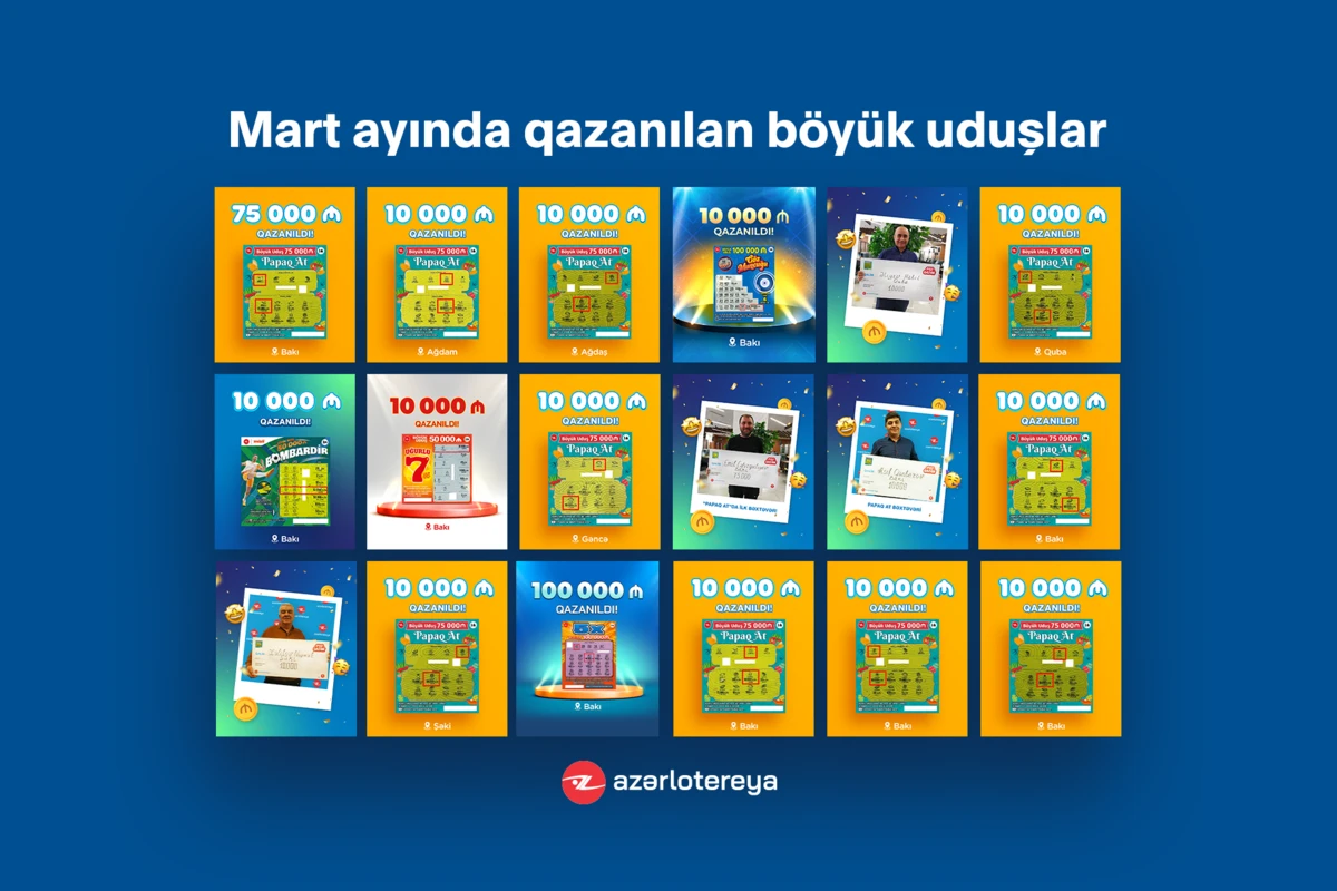 “Poz-Qazan” oyunlarında martda 16 böyük uduş qazanılıb - VİDEO