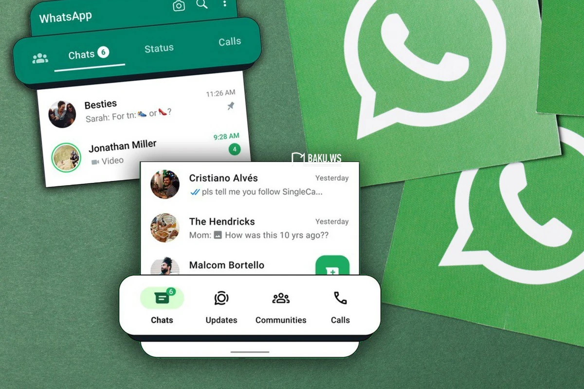 WhatsAppda dəyişiklik - İndi istifadə etmək daha rahatdır - FOTOLAR