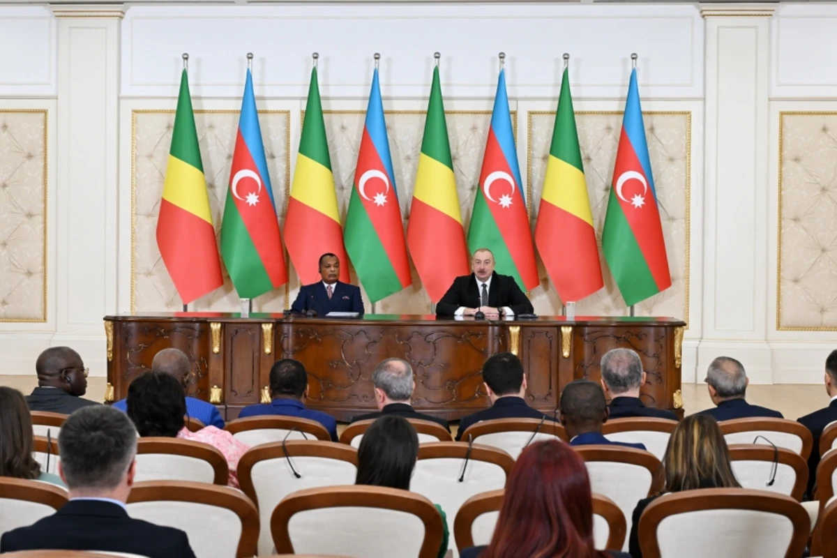 Azərbaycan və Konqo prezidentləri mətbuata bəyanatlarla çıxış ediblər - YENİLƏNİB - FOTO