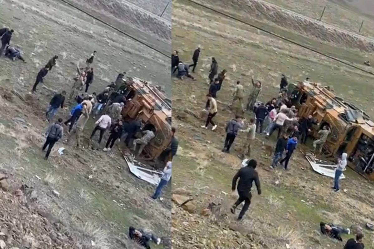 Türkiyədə hərbi maşın aşdı: Yaralananlar var