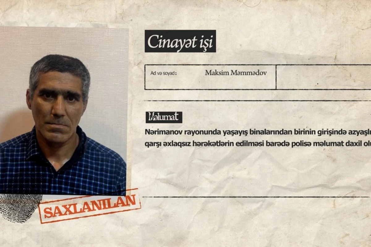 Bakıda azyaşlıya qarşı əxlaqsız hərəkətlər edən şəxs həbs olunub - VİDEO