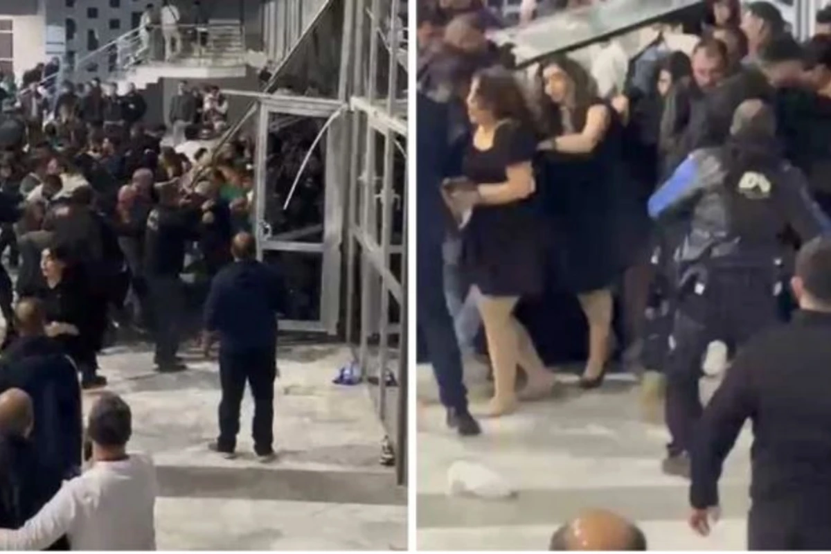 Konsertdə təhlükəli anlar: Qapılar, şüşələr sındırıldı, insanlar ayaq altında qaldı - FOTO/VİDEO