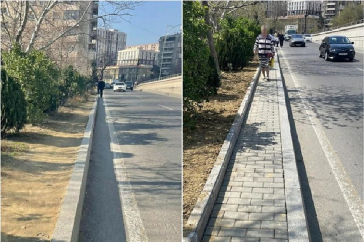 Bakının illər sonra ilk dəfə səki salınan küçəsi - FOTO