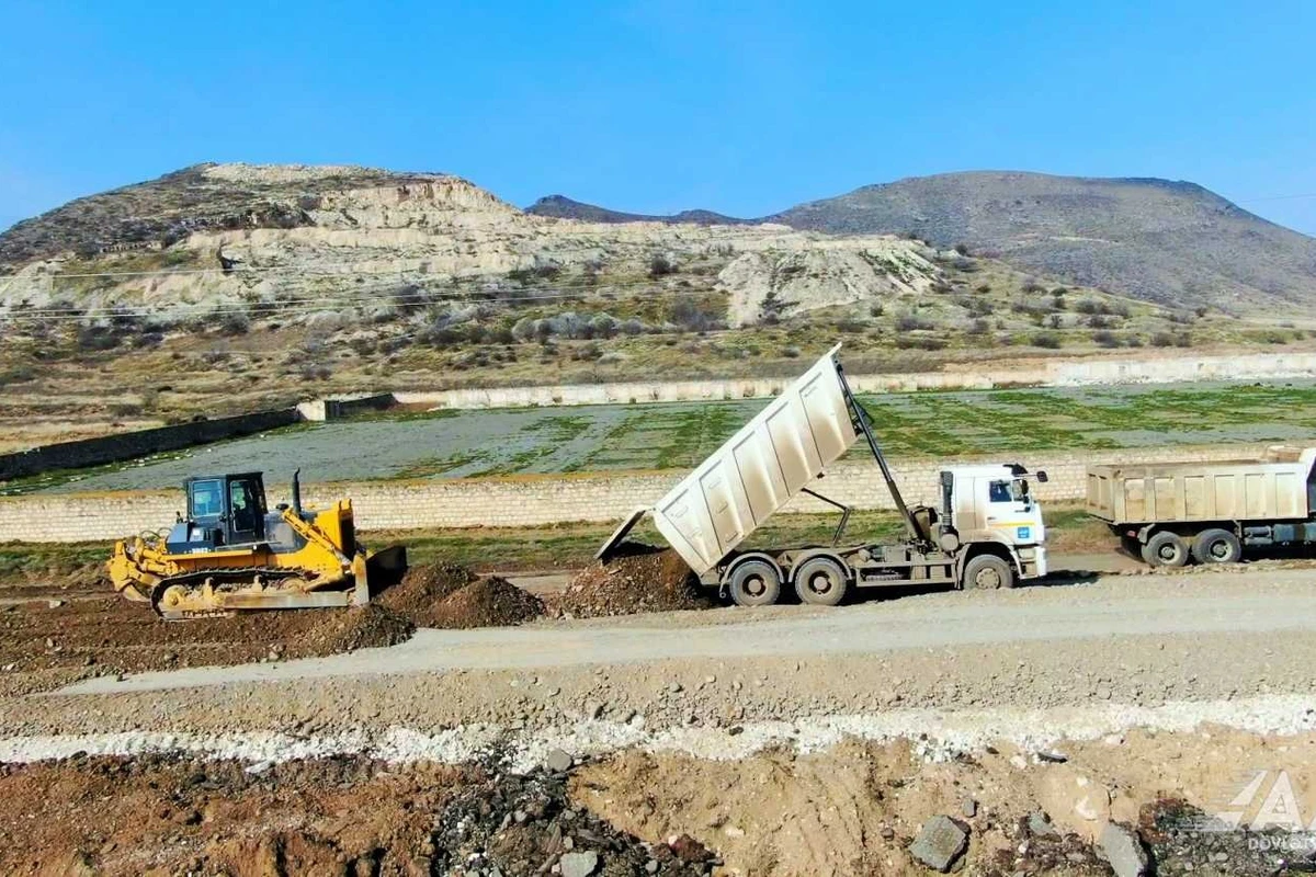 Ağdərə-Ağdam avtomobil yolunun inşasına başlanılıb - FOTO