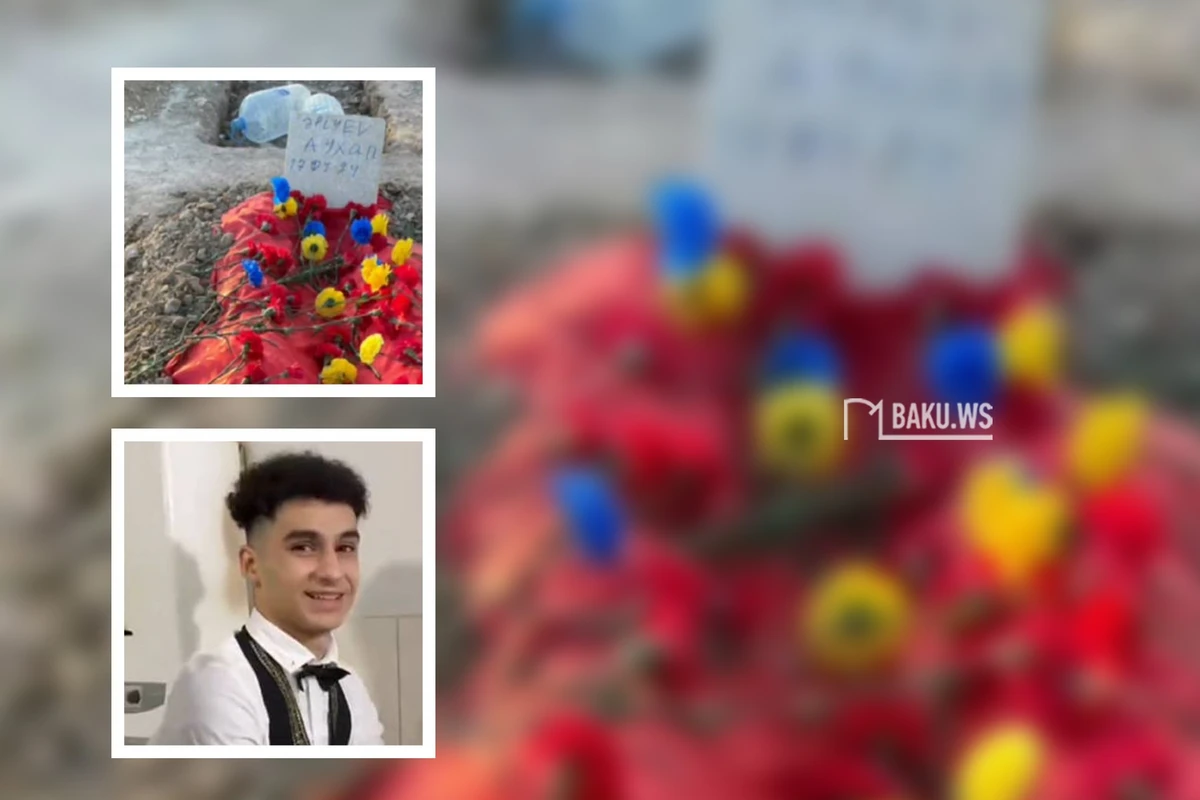 Aytən Səfərovanın düşdüyü qəzada ölən Ayxanın sevgilisi məzar başında - VİDEO