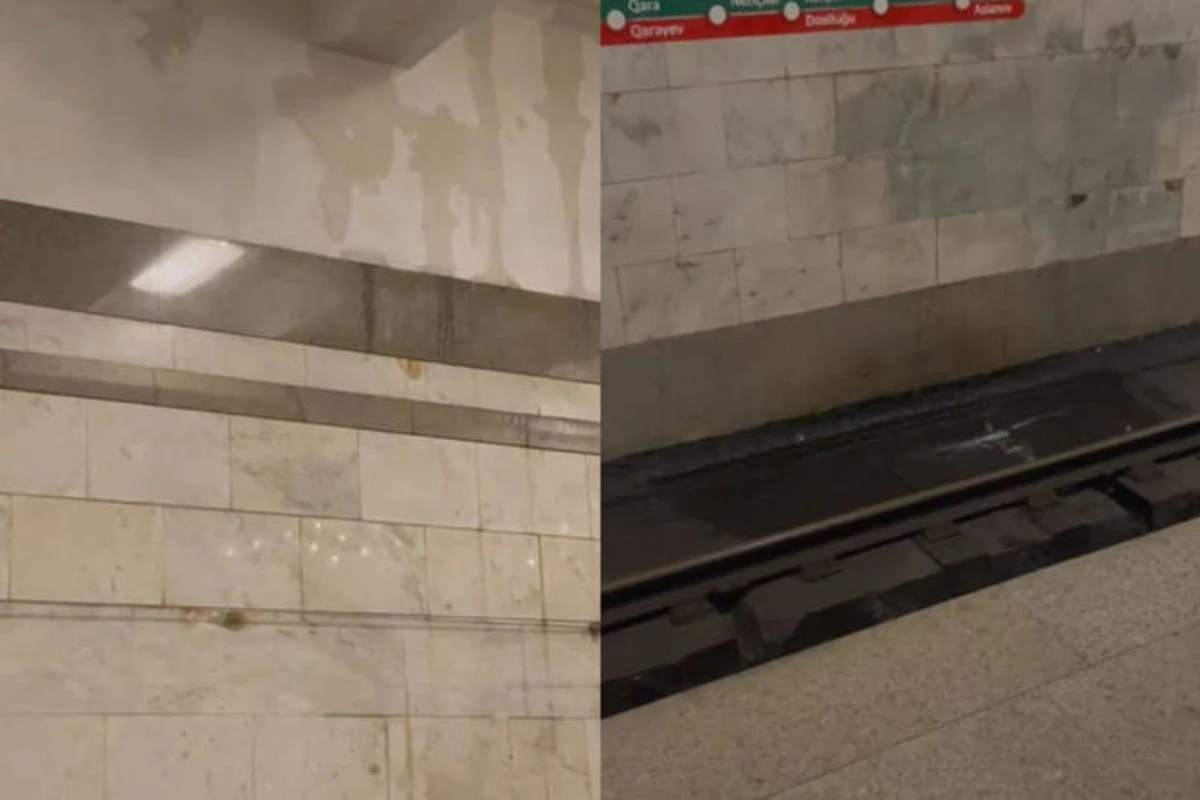 Metronun “Həzi Aslanov” stansiyasındakı tunelin tavan hissəsindən su sızması ilə bağlı RƏSMİ AÇIQLAMA - VİDEO Metronun “Həzi Aslanov” stansiyasındakı tunelin tavan hissəsindən su sızması ilə bağlı RƏSMİ AÇIQLAMA - VİDEO